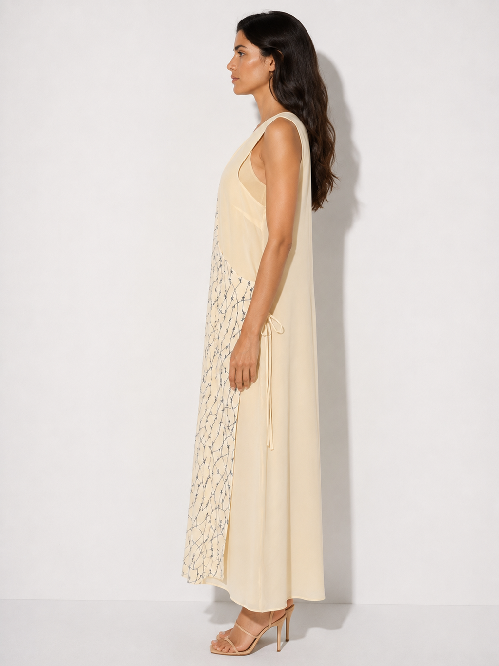 Cerruti 1881 SS 1997 Runway silk beaded embroidered dress
