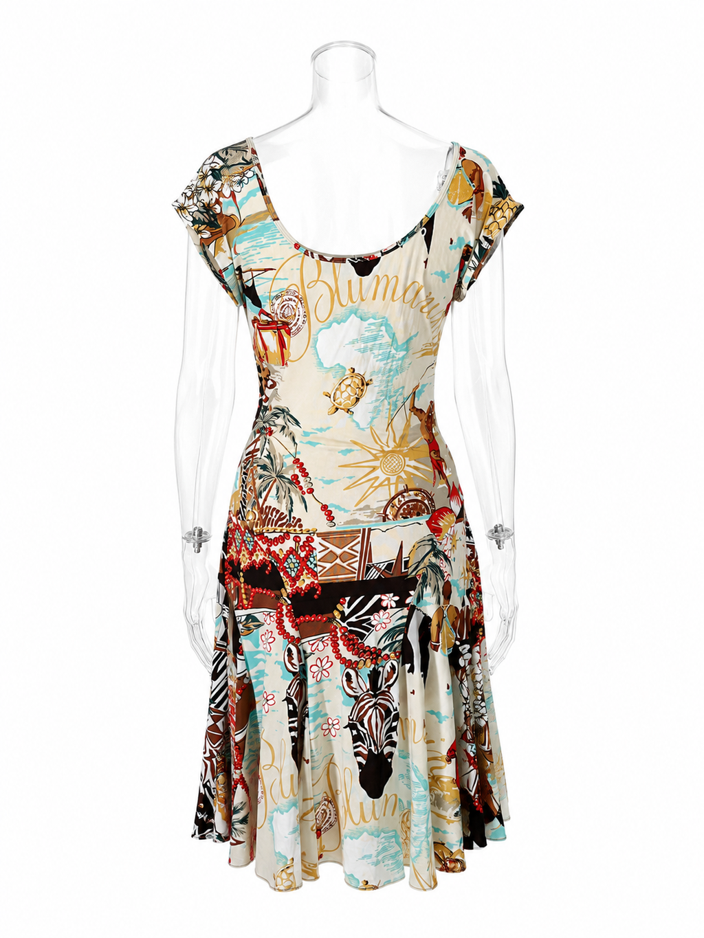 Blumarine SS 2005 Runway print dress African pattern