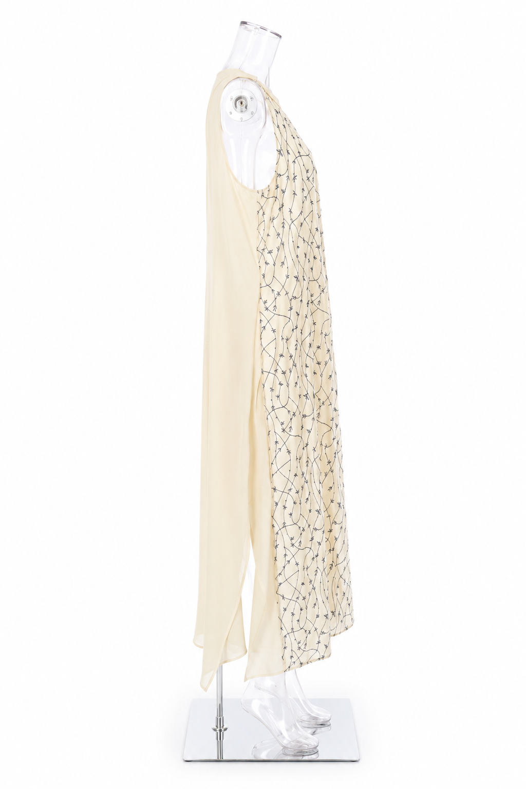 Cerruti 1881 SS 1997 Runway silk beaded embroidered dress