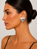 Earrings Mexico silver 925 clip triangle shape