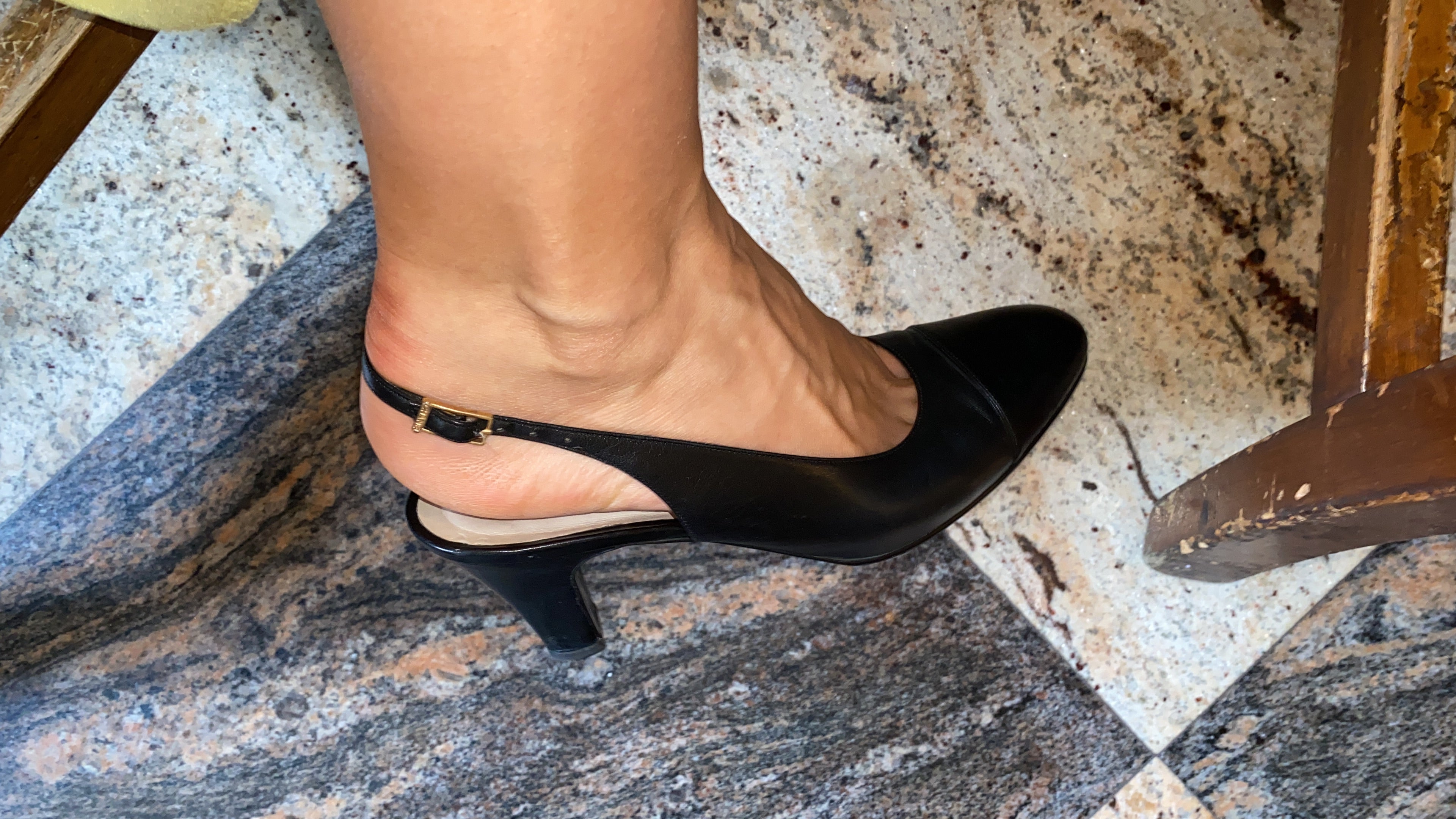 Chanel classic black heels