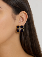 Valentino purple gold clip earrings 90s