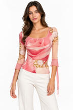 Roberto Cavalli SS 2001 Long-sleeved eye t-shirt
