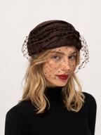 Silk Headwear Cuffband brown antique handmade
