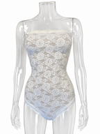 90s white lace bodysuit La Perla