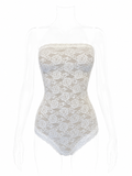 90s white lace bodysuit La Perla