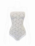 90s white lace bodysuit La Perla