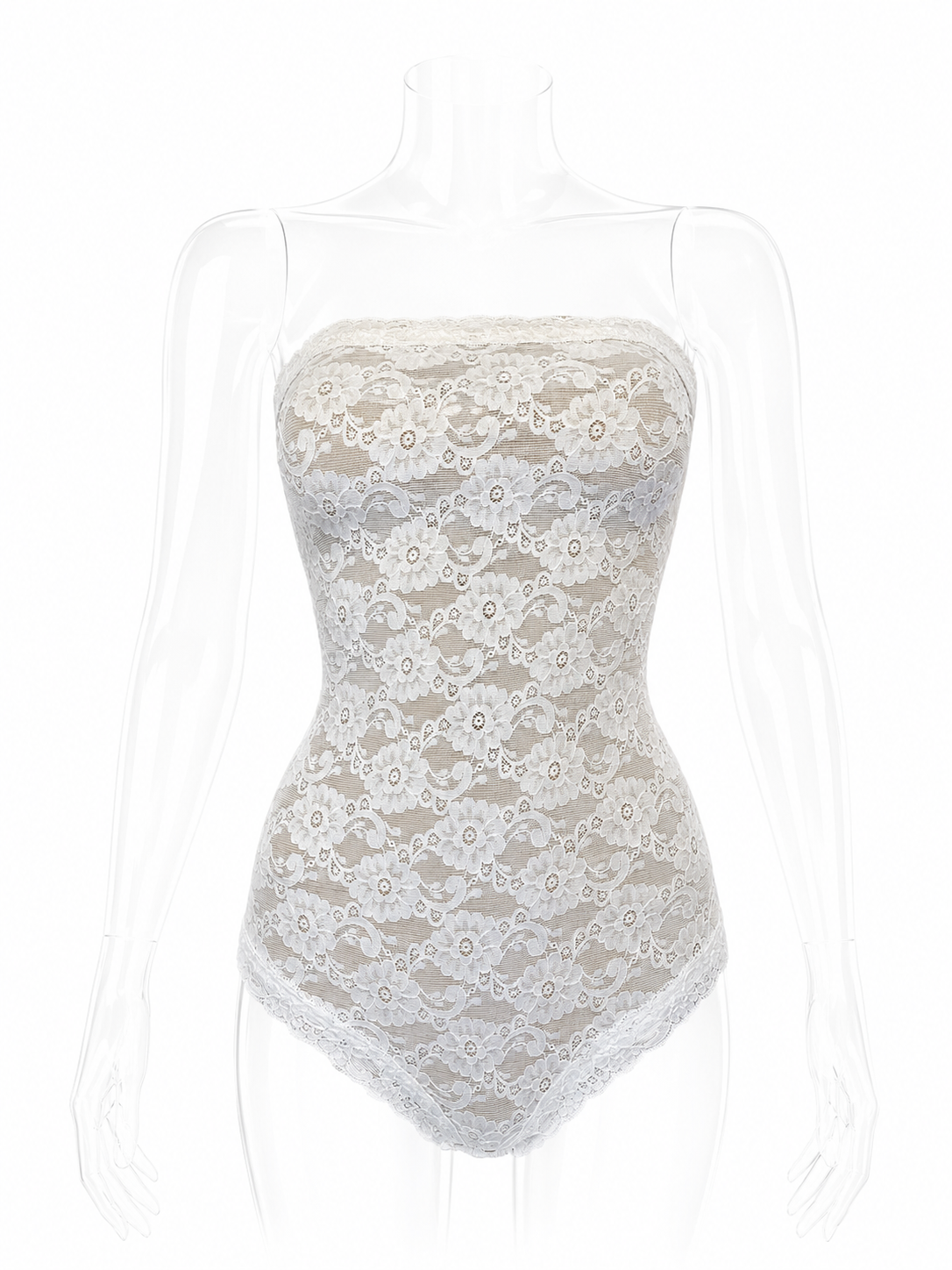 90s white lace bodysuit La Perla