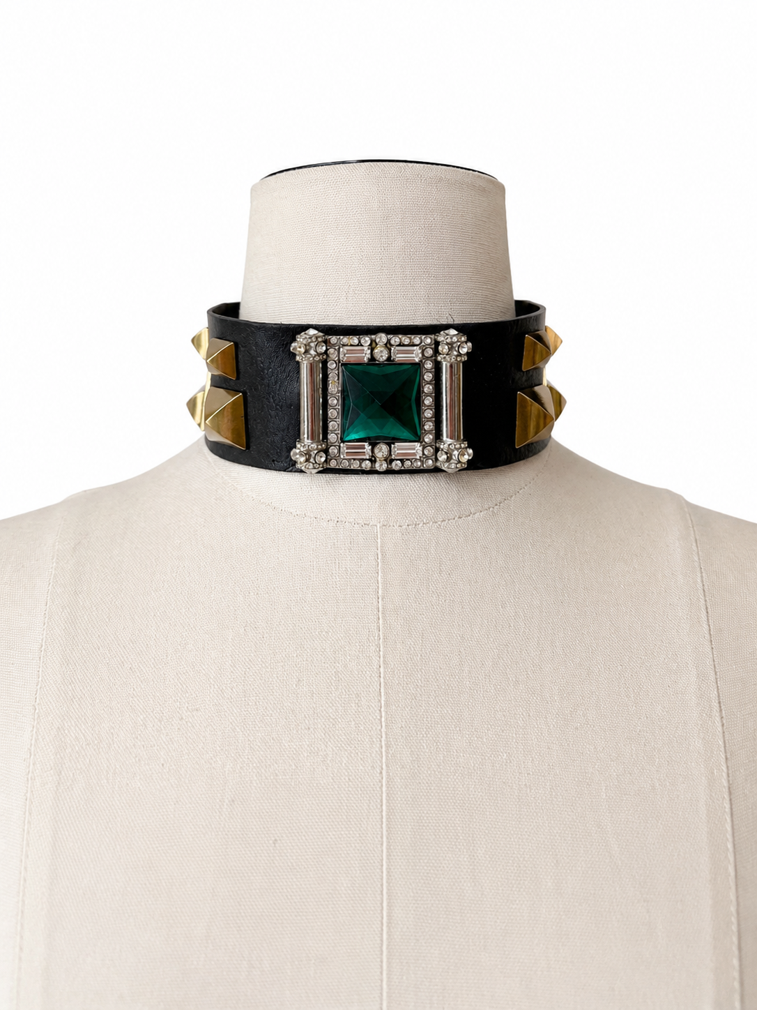 Rare Roberto Cavalli F/W 2003 leather choker Runway
