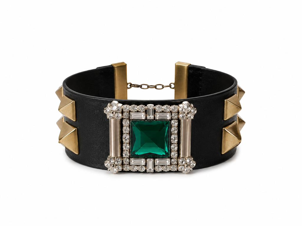 Rare Roberto Cavalli F/W 2003 leather choker Runway