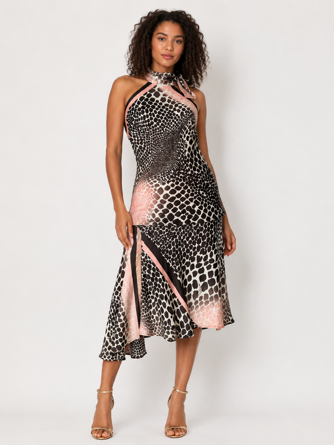Roberto Cavalli SS 2004 silk set top and skirt