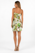 Dolce & Gabbana early 2000s beige floral mini dress
