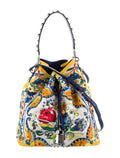Dolce & Gabbana SS 2017 maiolica bucket bag canvas