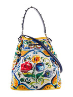 Dolce & Gabbana SS 2017 maiolica bucket bag canvas