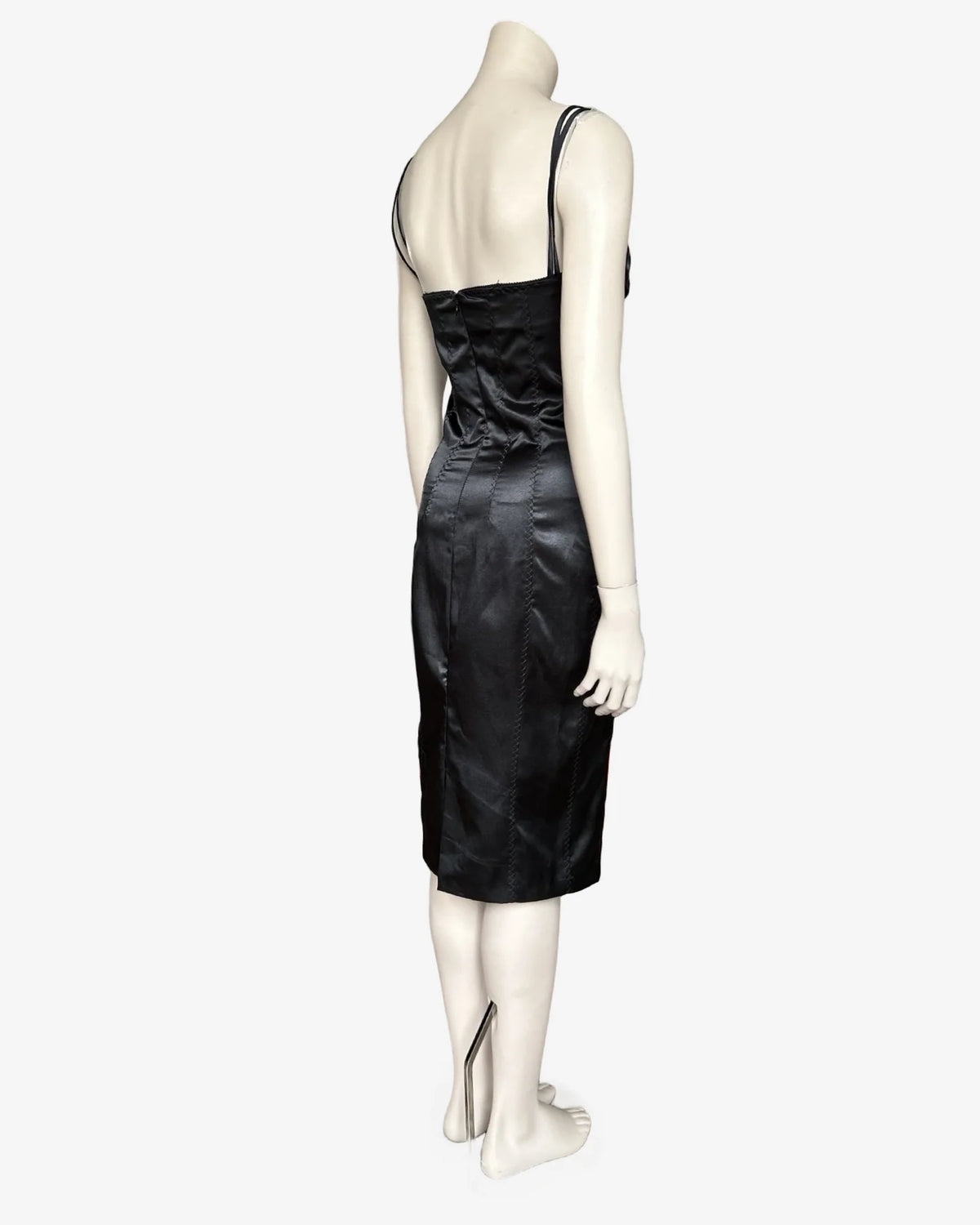 Dolce & Gabbana FW 2003 satin black dress