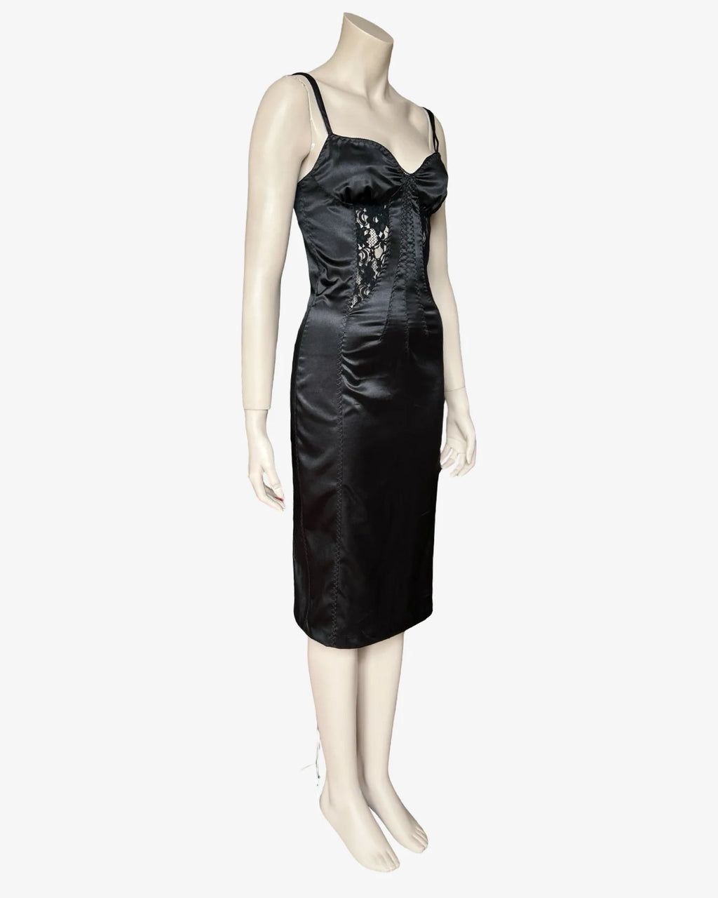 Dolce & Gabbana FW 2003 satin black dress