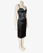 Dolce & Gabbana FW 2003 satin black dress