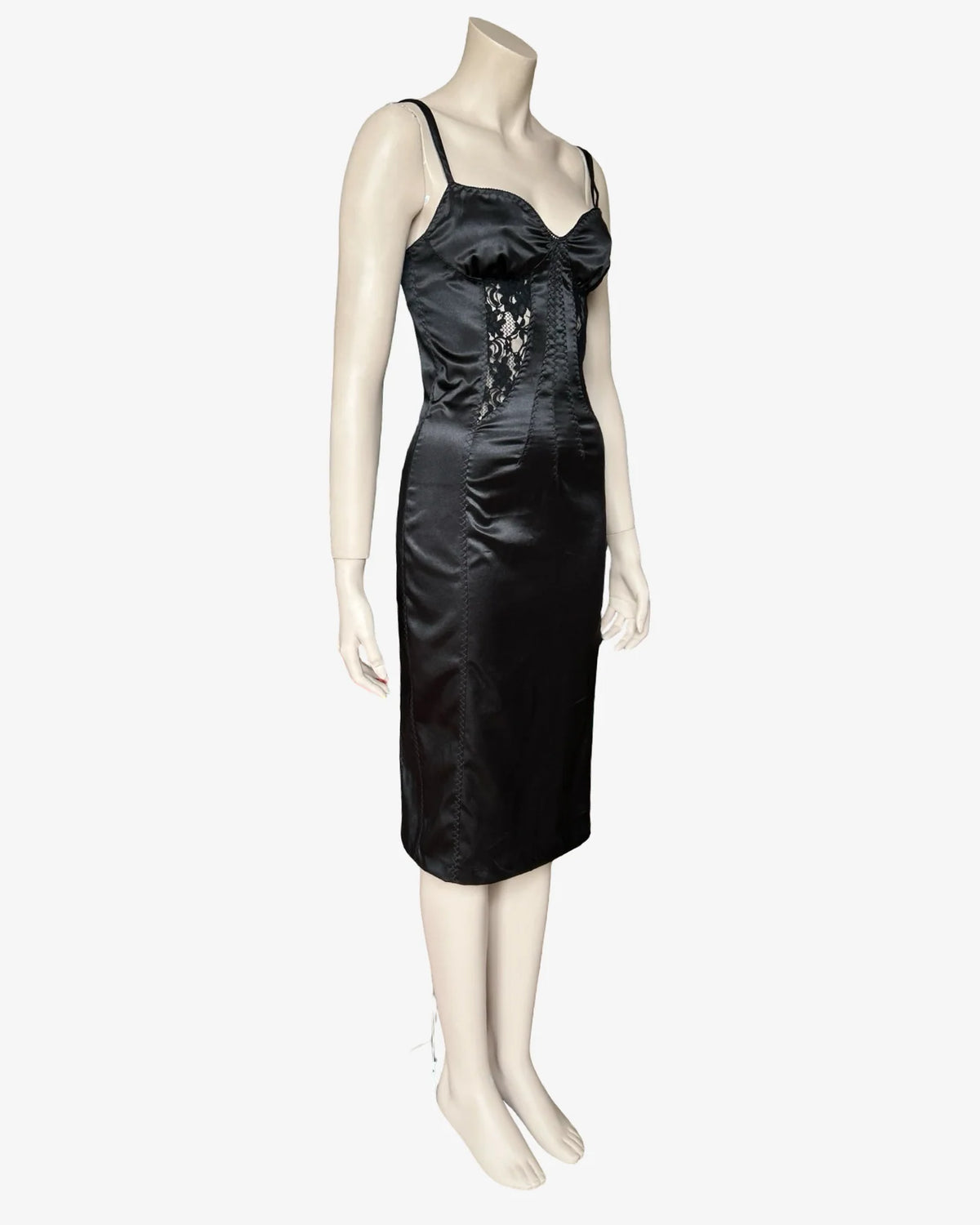 Dolce & Gabbana FW 2003 satin black dress
