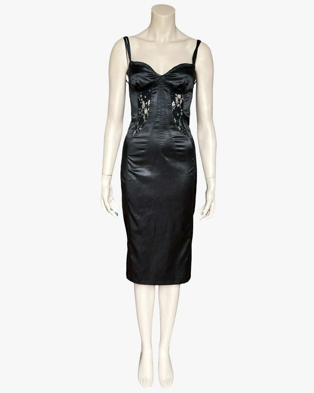 Dolce & Gabbana FW 2003 satin black dress