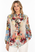 Roberto Cavalli SS 2003 silk shirt floral print
