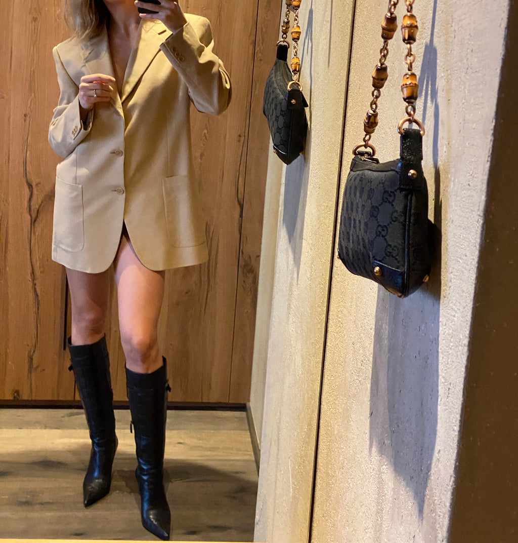 Yves Saint Laurent beige cotton blazer 90s