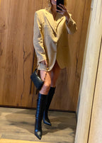 Yves Saint Laurent beige cotton blazer 90s