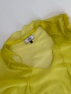 Rare Fendi SS 2000 Runway silk yellow chiffon blouse