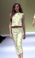 Iceberg SS 1996 capri pants yellow lemons