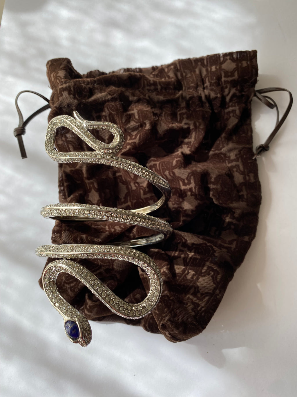 Rare Roberto Cavalli arm bracelet silver snake