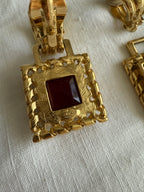 Givenchy gold clip 90s earrings