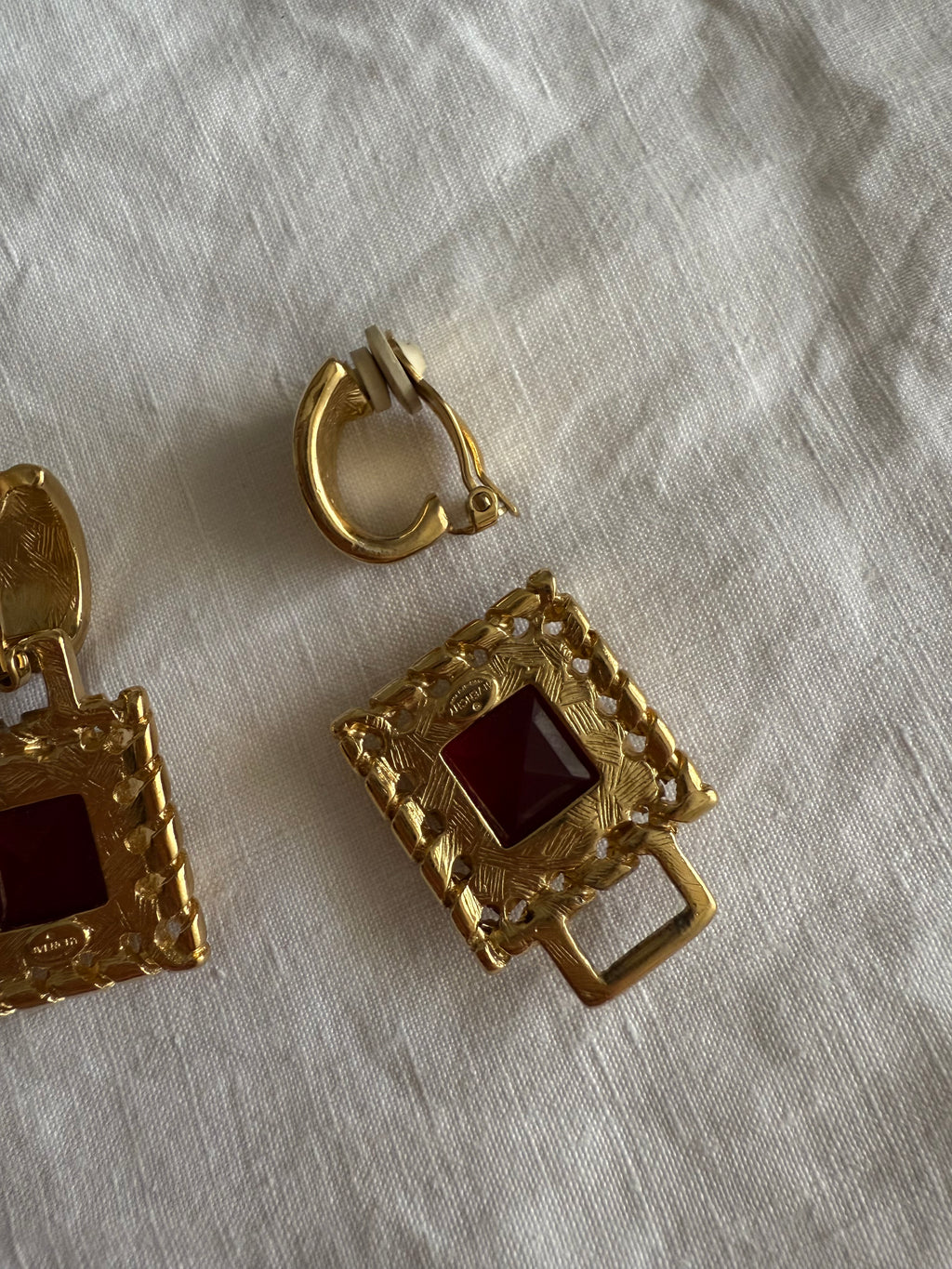 Givenchy gold clip 90s earrings