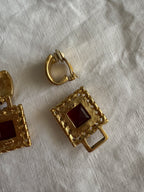 Givenchy gold clip 90s earrings