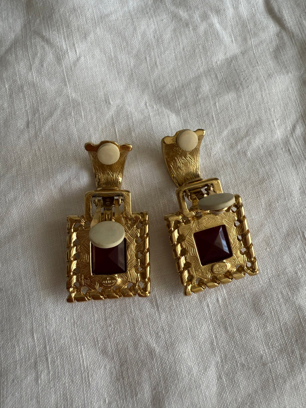 Givenchy gold clip 90s earrings