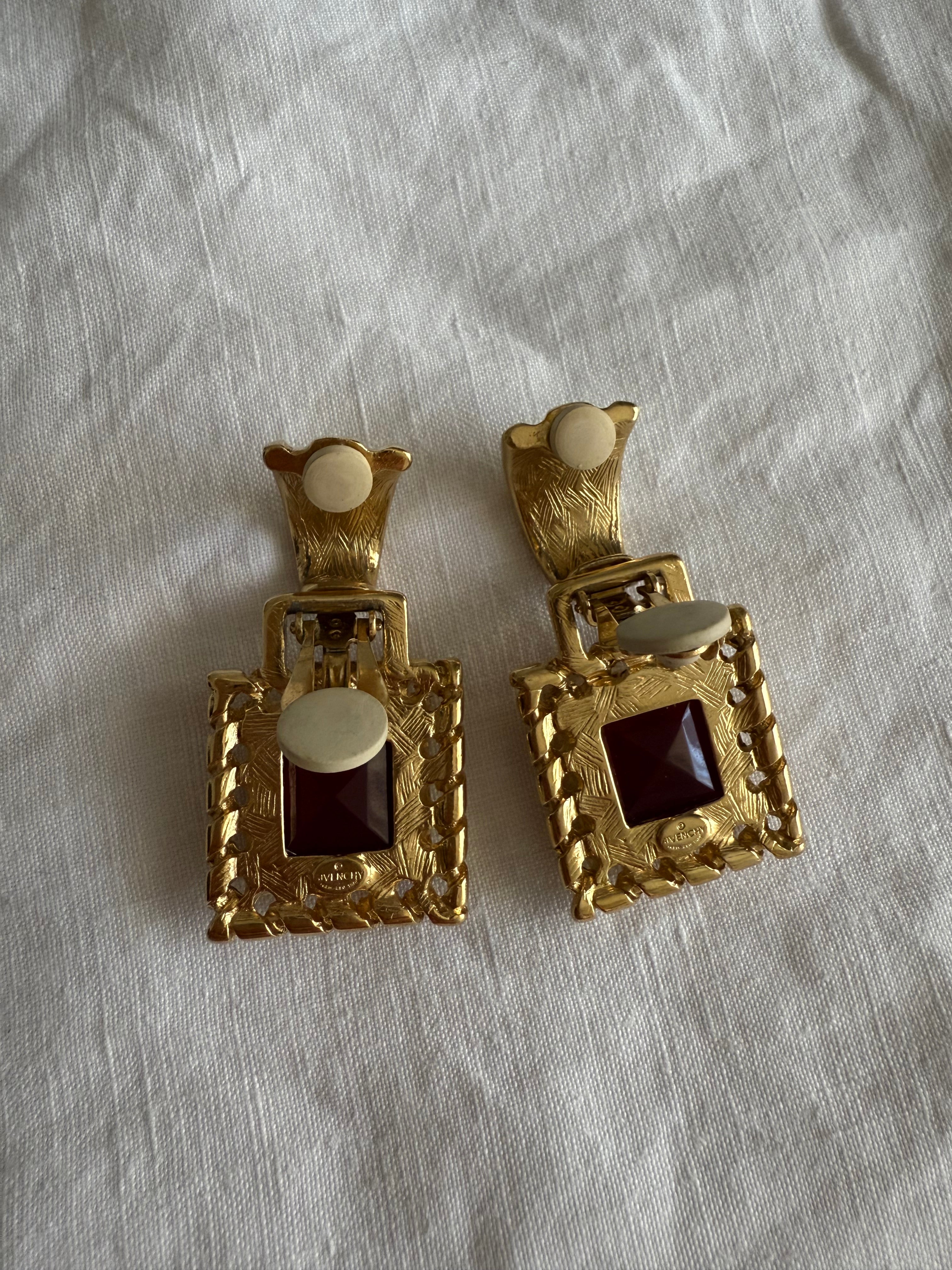 Givenchy gold clip 90s earrings