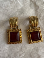Givenchy gold clip 90s earrings