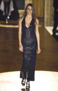 Roberto Cavalli FW 2002 Runway midi leather dress