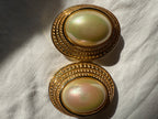 Christian Dior maxi clip pearl earrings