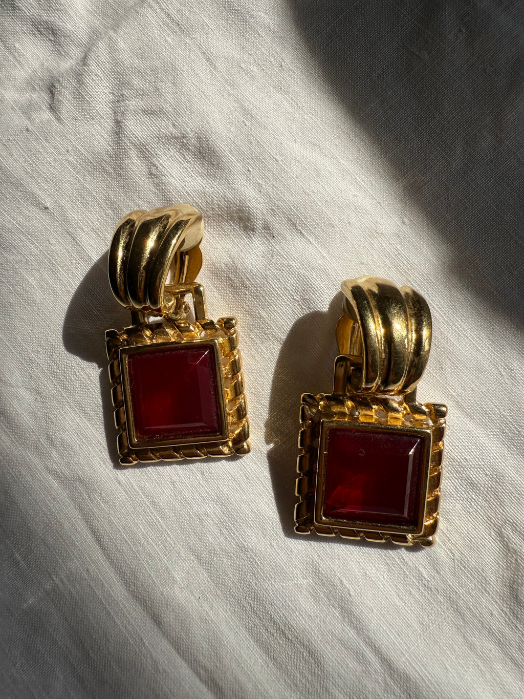 Givenchy gold clip 90s earrings