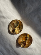 Givenchy gold clip earrings 90s