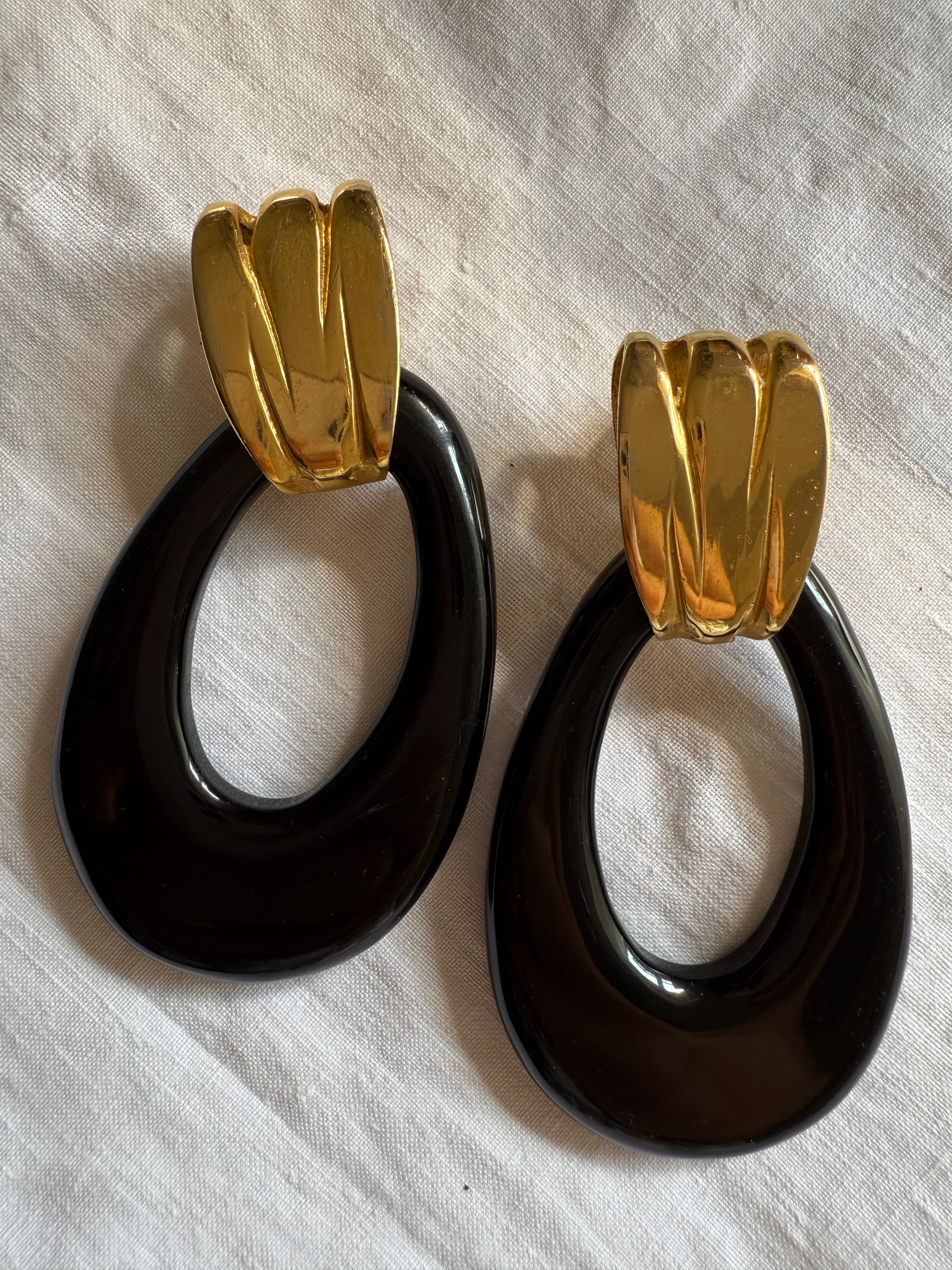 Valentino gold earrings 90s