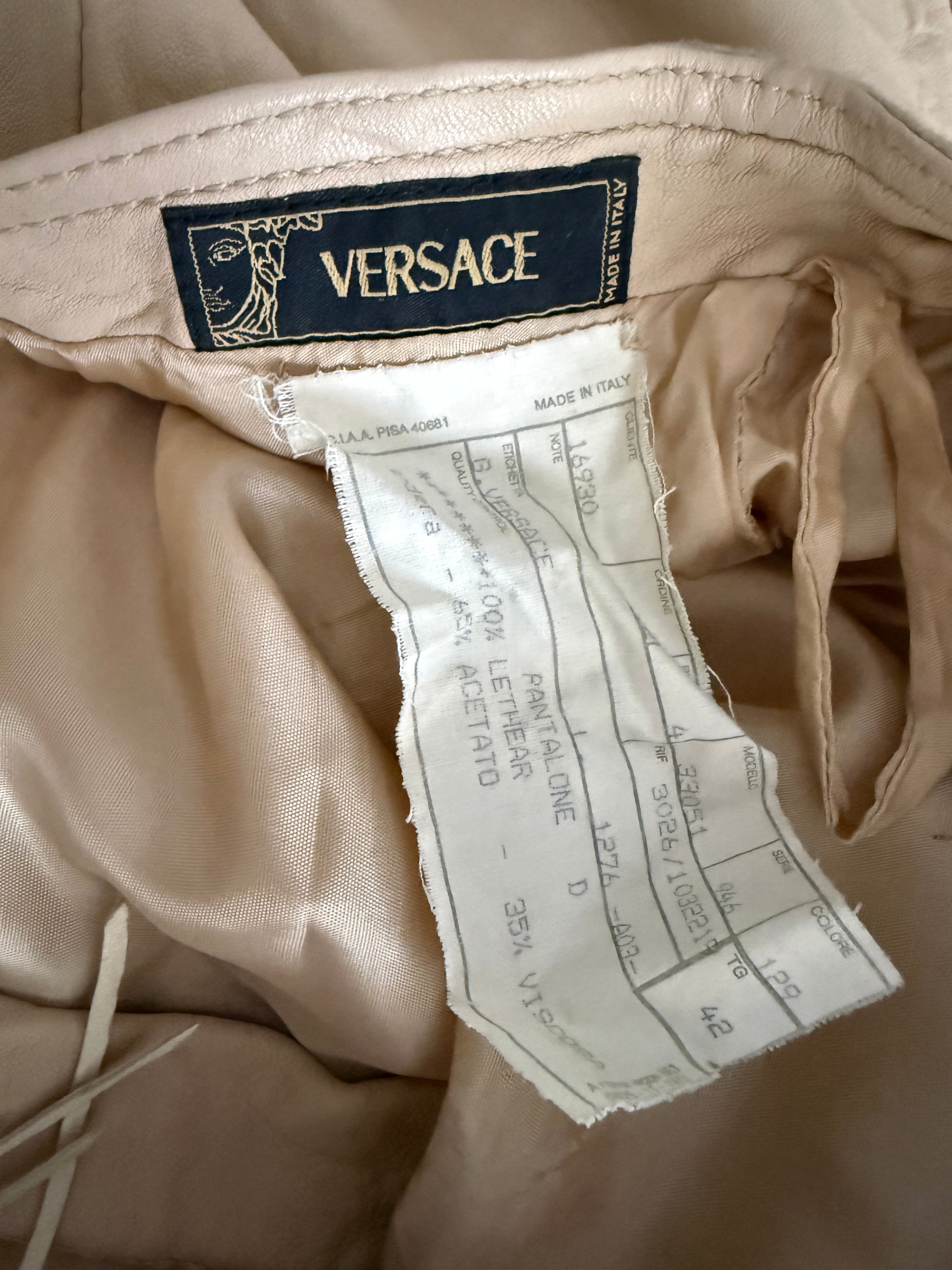 Rare Versace FW 2003 set Runway look fringe pants