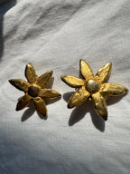 Pierre Cardin gold clip earrings 90s