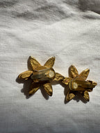 Pierre Cardin gold clip earrings 90s