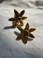 Pierre Cardin gold clip earrings 90s