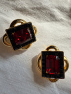 Valentino gold clip earrings 90s