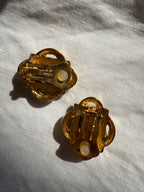 Valentino gold clip earrings 90s