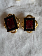 Valentino gold clip earrings 90s