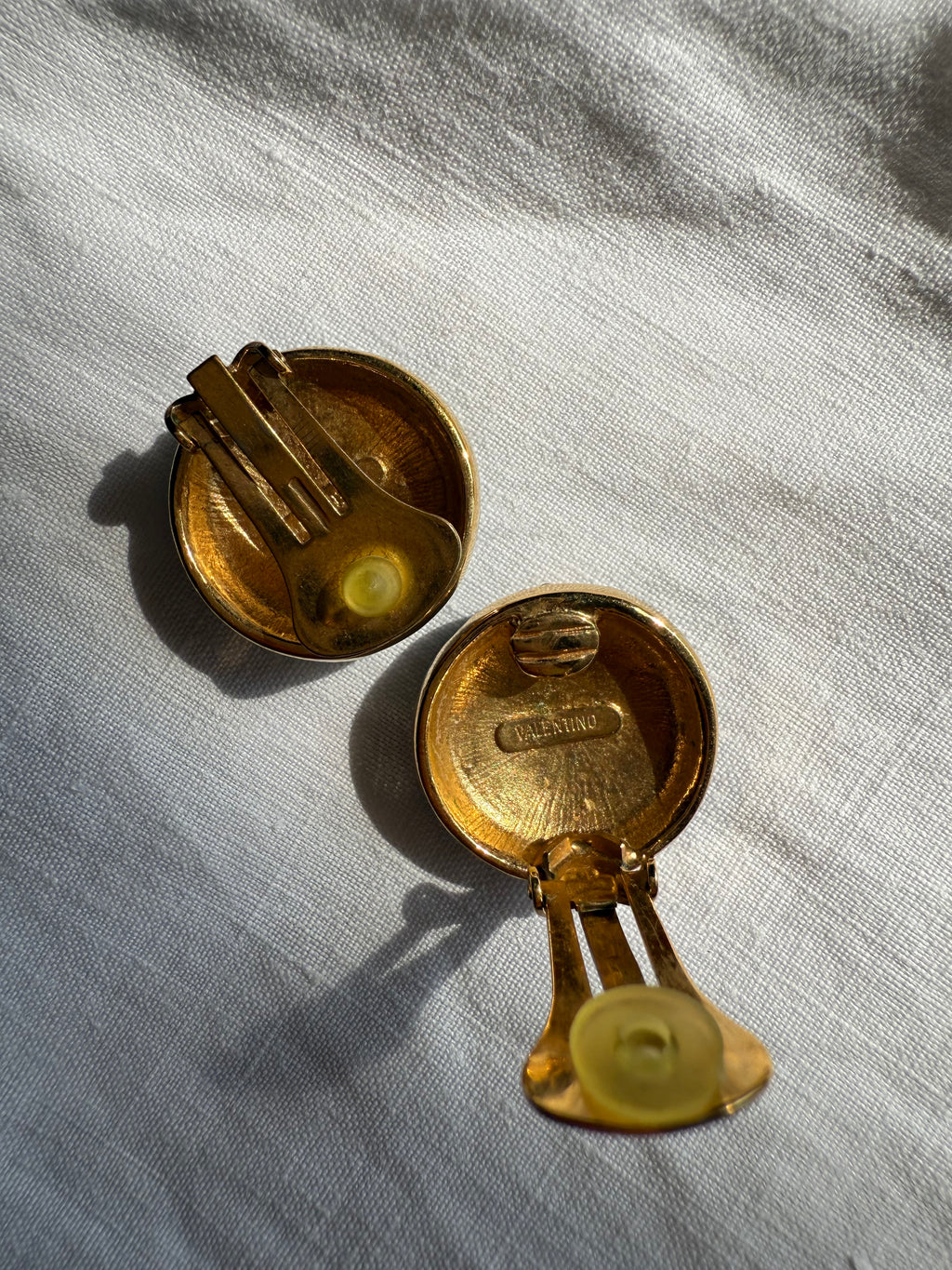 Valentino gold stars green earrings 90s