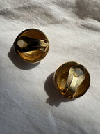 Valentino gold stars green earrings 90s