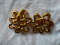 Lanvin gold earrings clip vintage